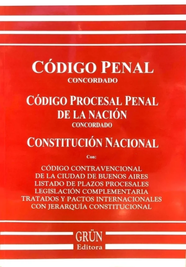 CODIGO PENAL-PROCESAL PENAL de la NACION-CONSTITUCION NACIONAL. CONCORDADO